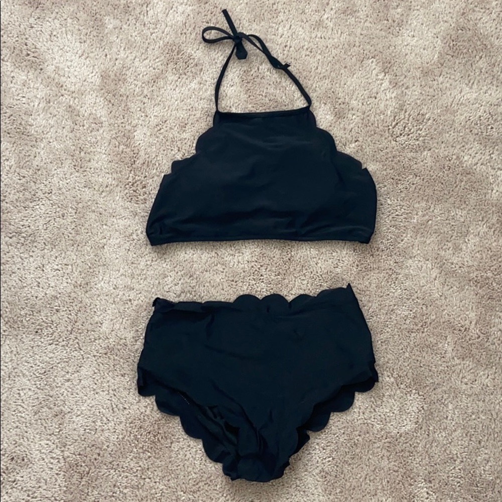 High waisted halter bikini